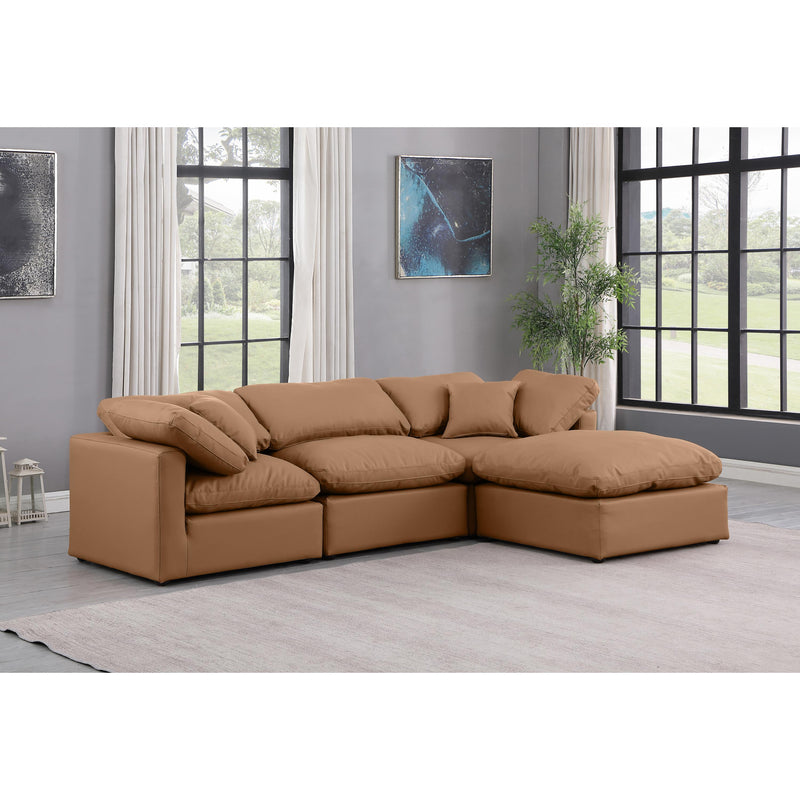 Diamond Modern Furniture Meridian Sectionals Stationary 146Cognac-Sec4A IMAGE 2