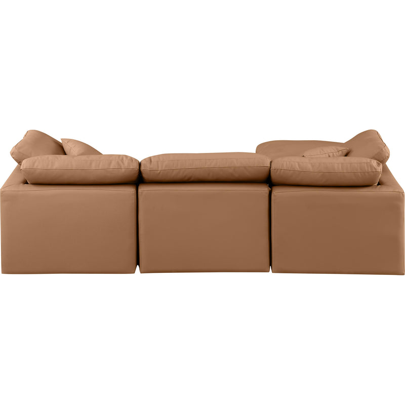 Diamond Modern Furniture Meridian Sectionals Stationary 146Cognac-Sec4A IMAGE 3