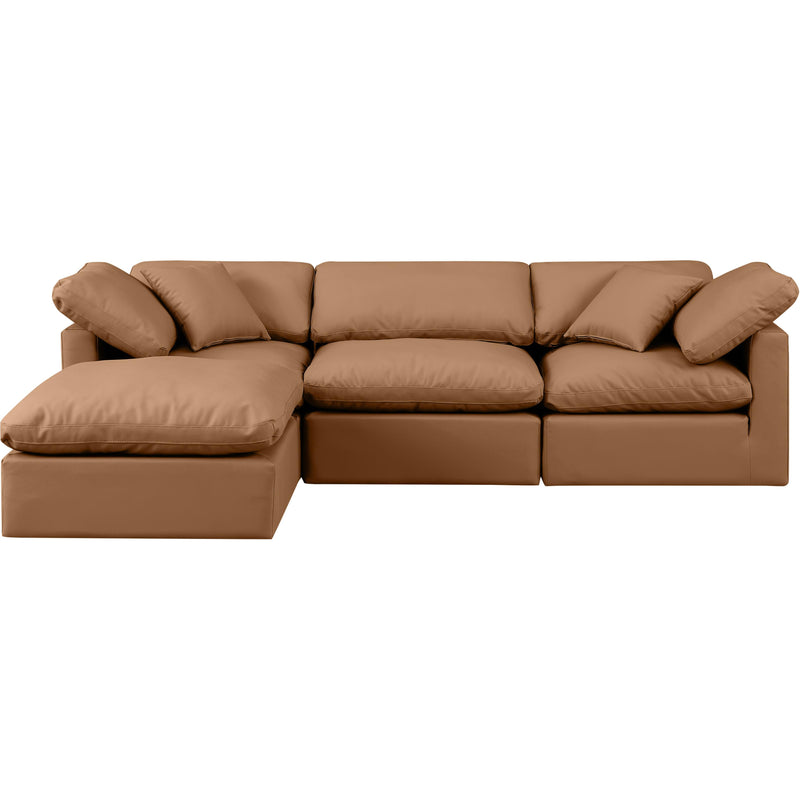 Diamond Modern Furniture Meridian Sectionals Stationary 146Cognac-Sec4A IMAGE 4