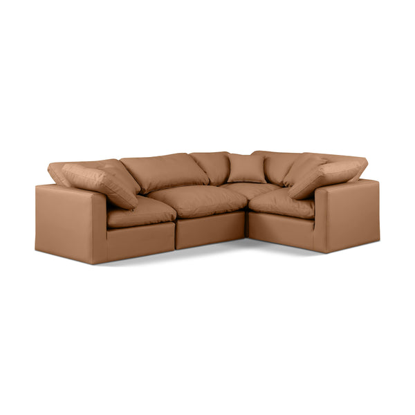 Diamond Modern Furniture Meridian Sectionals Stationary 146Cognac-Sec4C IMAGE 1