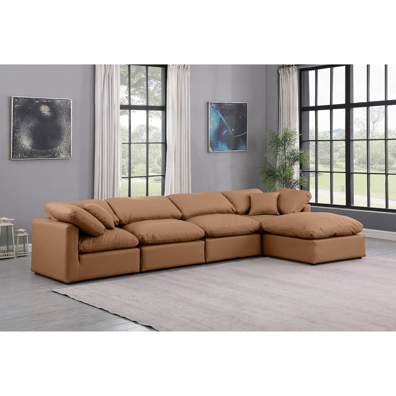 Diamond Modern Furniture Meridian Sectionals Stationary 146Cognac-Sec5A IMAGE 2