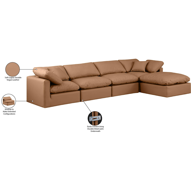 Diamond Modern Furniture Meridian Sectionals Stationary 146Cognac-Sec5A IMAGE 8