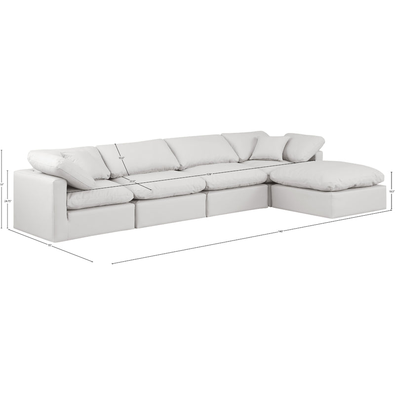 Diamond Modern Furniture Meridian Sectionals Stationary 146Cream-Sec5A IMAGE 9