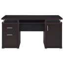 Tracy 55-inch 2-drawer Office Computer Desk Cappuccino