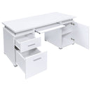 Tracy 55-inch 2-drawer Office Computer Desk Cappuccino