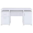 Tracy 55-inch 2-drawer Office Computer Desk Cappuccino