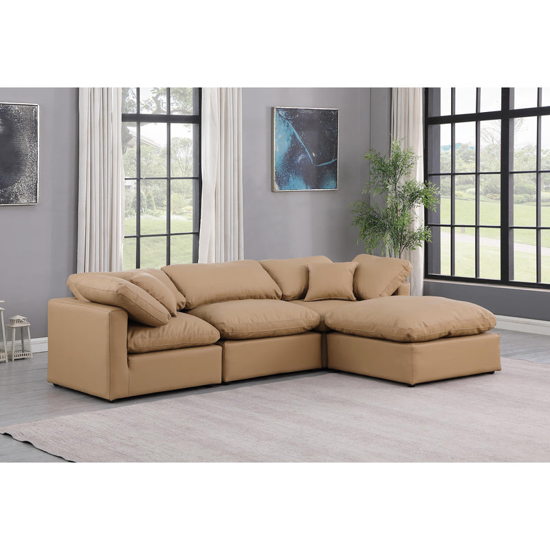 Diamond Modern Furniture Meridian Sectionals Stationary 146Tan-Sec4A IMAGE 2