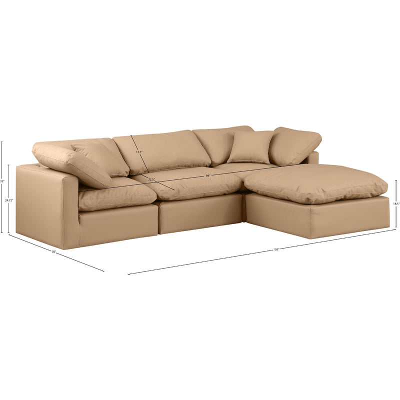 Diamond Modern Furniture Meridian Sectionals Stationary 146Tan-Sec4A IMAGE 9