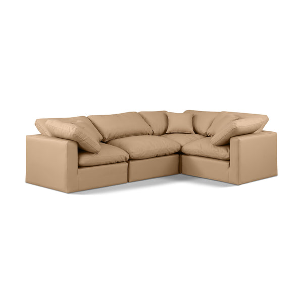 Diamond Modern Furniture Meridian Sectionals Stationary 146Tan-Sec4C IMAGE 1