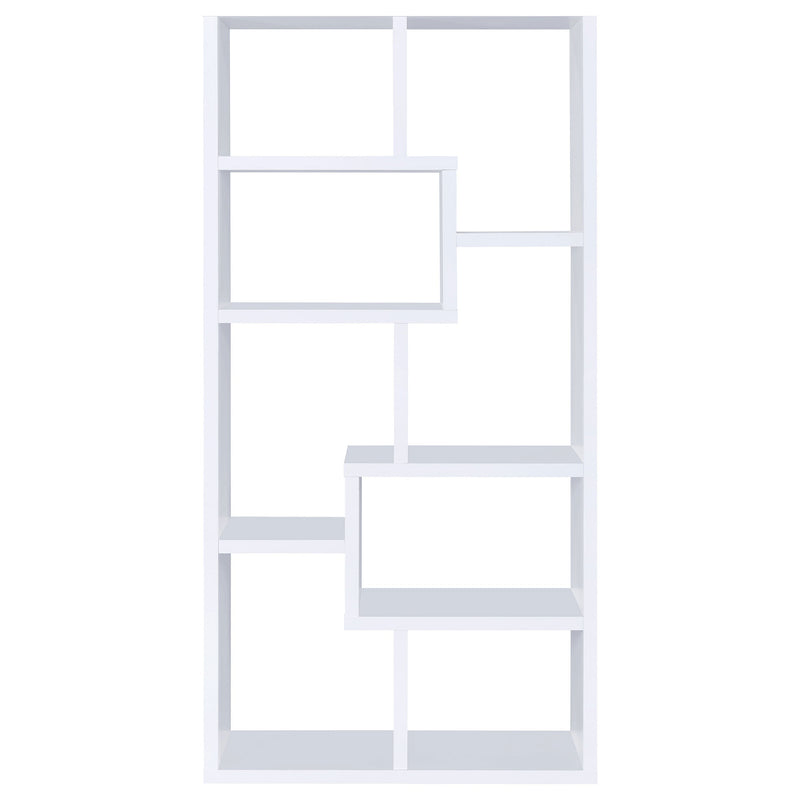Theo 71-inch 7-shelf Bookshelf Cappuccino