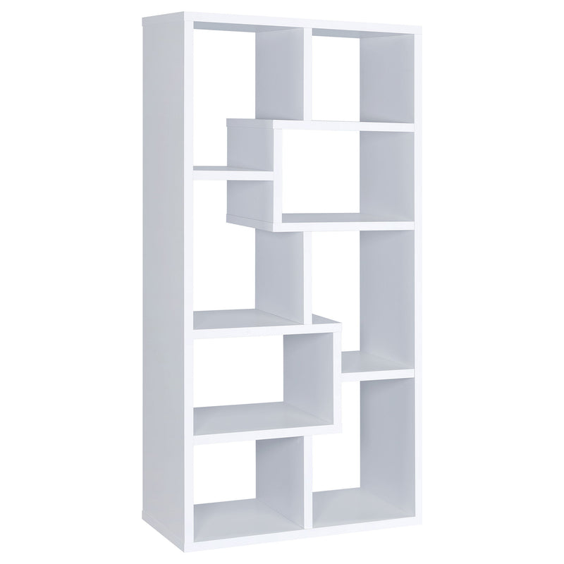 Theo 71-inch 7-shelf Bookshelf Cappuccino