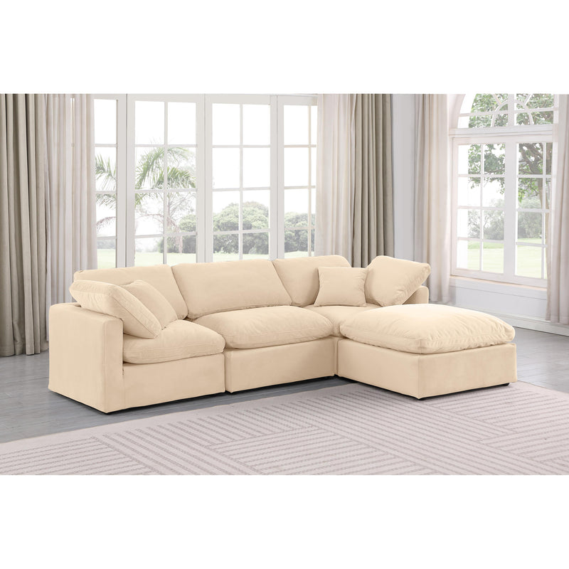 Diamond Modern Furniture Meridian Sectionals Stationary 147Beige-Sec4A IMAGE 2