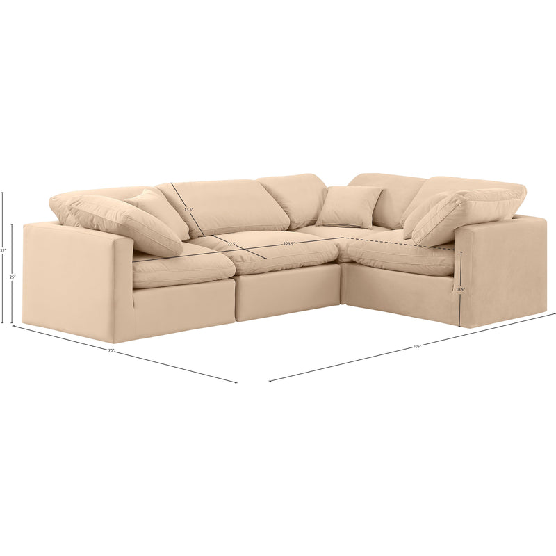 Diamond Modern Furniture Meridian Sectionals Stationary 147Beige-Sec4C IMAGE 10