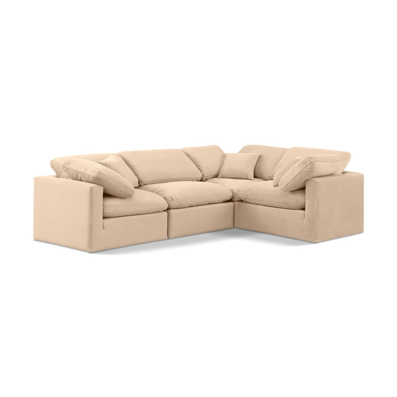 Diamond Modern Furniture Meridian Sectionals Stationary 147Beige-Sec4C IMAGE 1