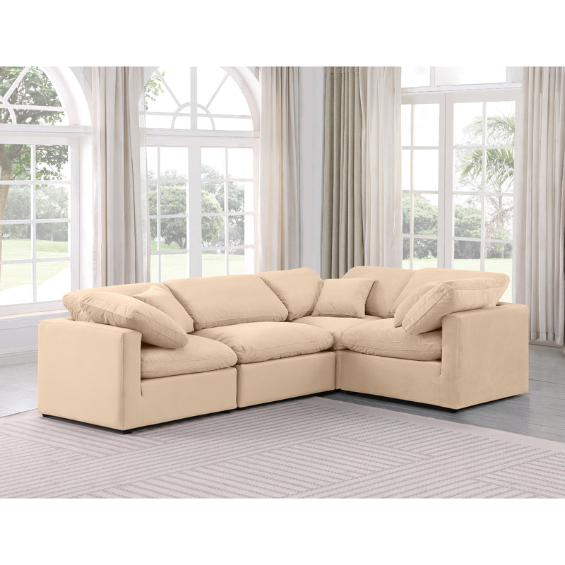 Diamond Modern Furniture Meridian Sectionals Stationary 147Beige-Sec4C IMAGE 2