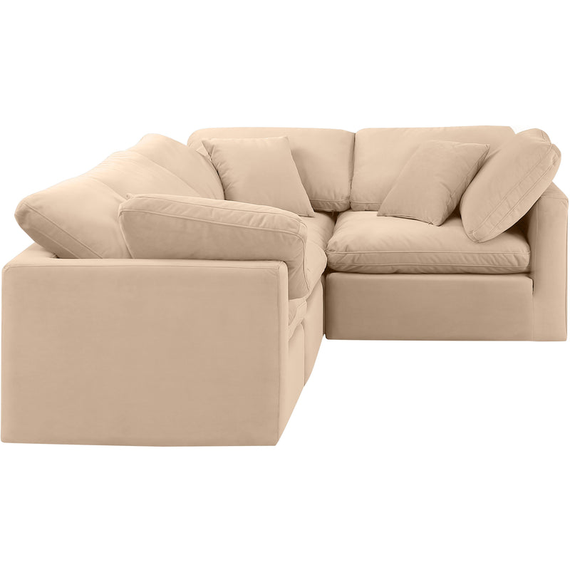 Diamond Modern Furniture Meridian Sectionals Stationary 147Beige-Sec4C IMAGE 4