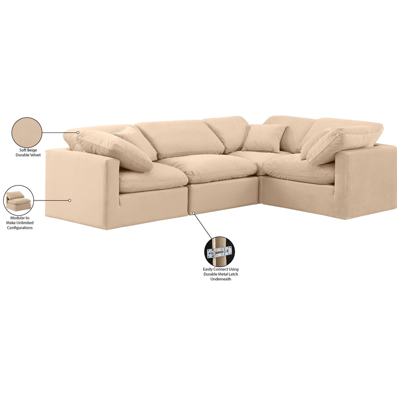 Diamond Modern Furniture Meridian Sectionals Stationary 147Beige-Sec4C IMAGE 9