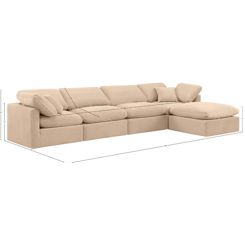 Diamond Modern Furniture Meridian Sectionals Stationary 147Beige-Sec5A IMAGE 9