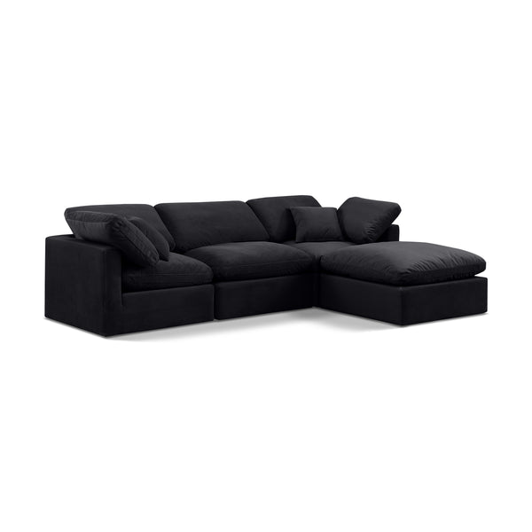 Diamond Modern Furniture Meridian Sectionals Stationary 147Black-Sec4A IMAGE 1