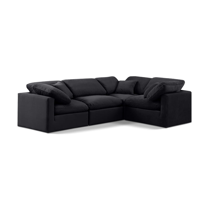 Diamond Modern Furniture Meridian Sectionals Stationary 147Black-Sec4C IMAGE 1