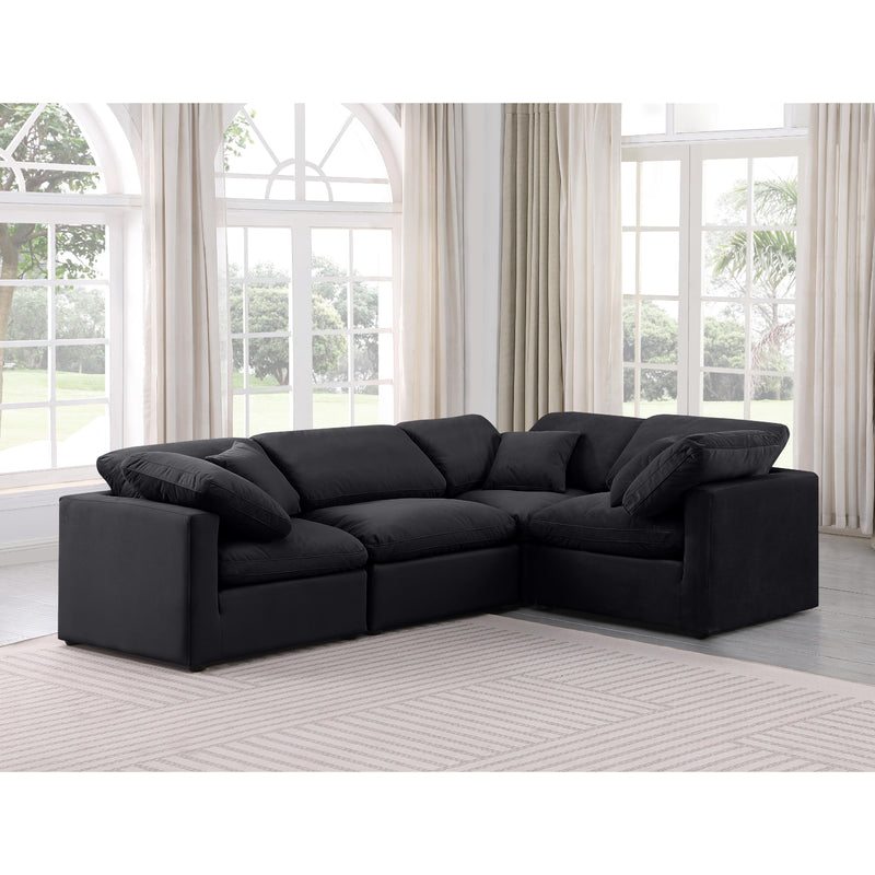 Diamond Modern Furniture Meridian Sectionals Stationary 147Black-Sec4C IMAGE 2