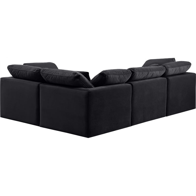 Diamond Modern Furniture Meridian Sectionals Stationary 147Black-Sec4C IMAGE 3