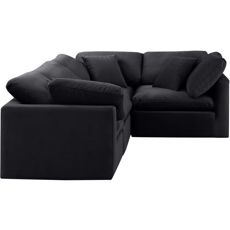 Diamond Modern Furniture Meridian Sectionals Stationary 147Black-Sec4C IMAGE 4