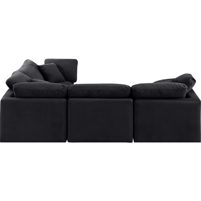 Diamond Modern Furniture Meridian Sectionals Stationary 147Black-Sec4C IMAGE 5