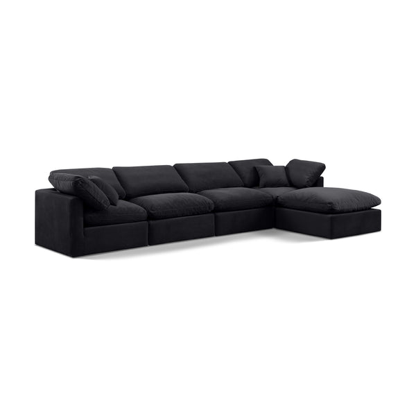 Diamond Modern Furniture Meridian Sectionals Stationary 147Black-Sec5A IMAGE 1