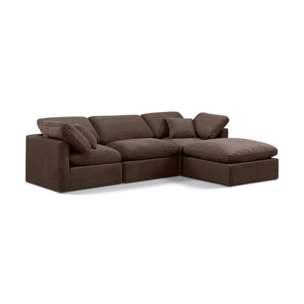 Diamond Modern Furniture Meridian Sectionals Stationary 147Brown-Sec4A IMAGE 1