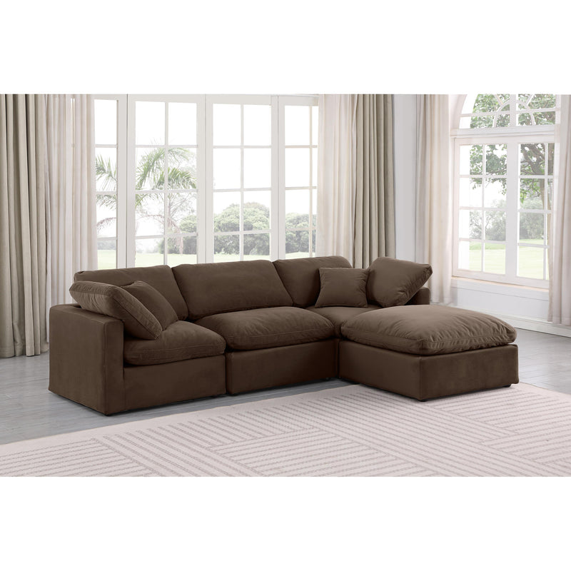 Diamond Modern Furniture Meridian Sectionals Stationary 147Brown-Sec4A IMAGE 2