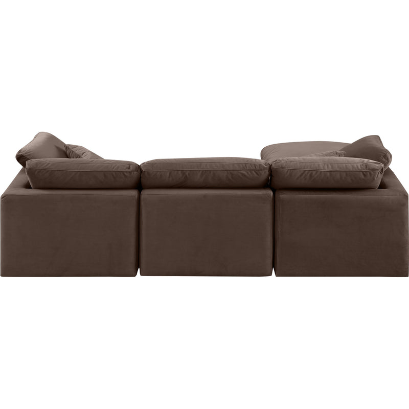 Diamond Modern Furniture Meridian Sectionals Stationary 147Brown-Sec4A IMAGE 3