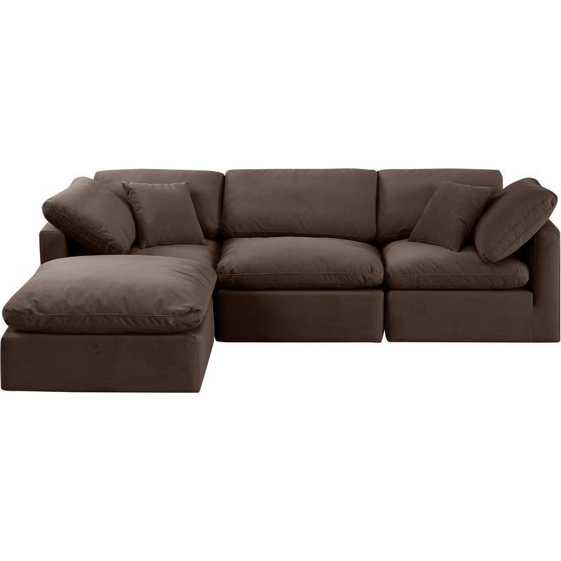 Diamond Modern Furniture Meridian Sectionals Stationary 147Brown-Sec4A IMAGE 4