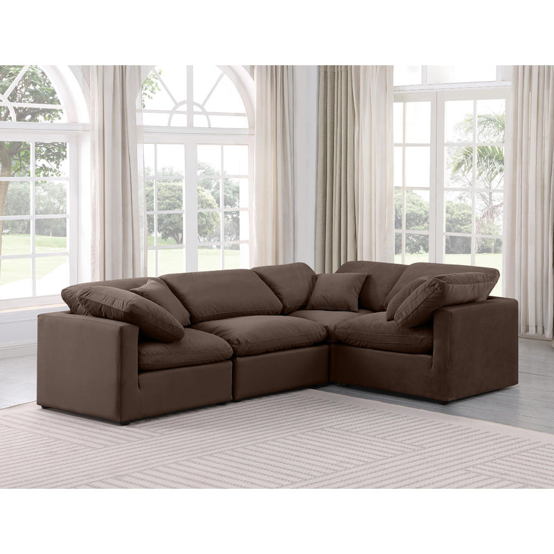 Diamond Modern Furniture Meridian Sectionals Stationary 147Brown-Sec4C IMAGE 2