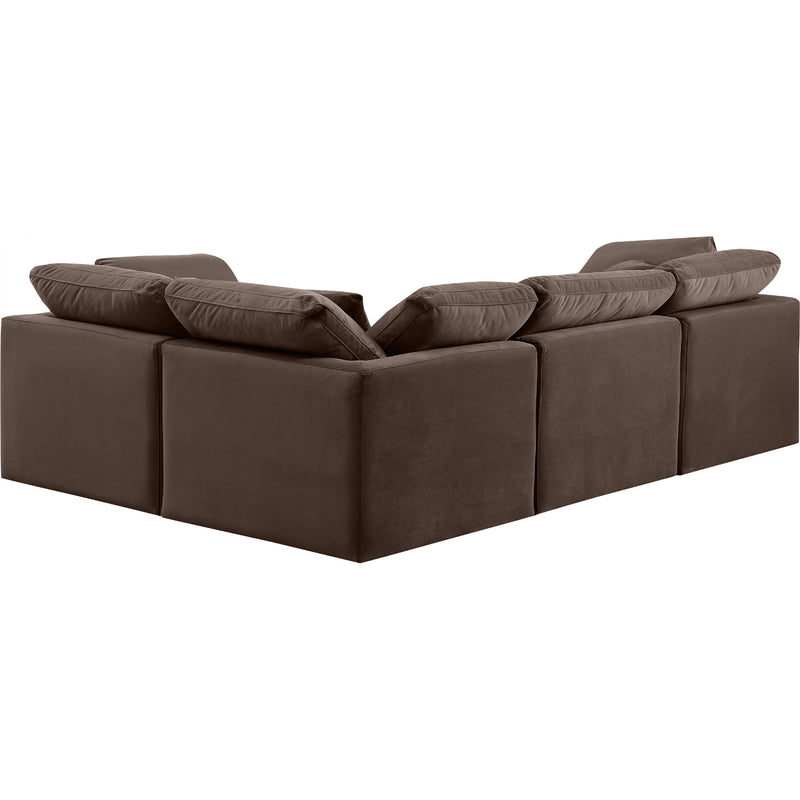 Diamond Modern Furniture Meridian Sectionals Stationary 147Brown-Sec4C IMAGE 3