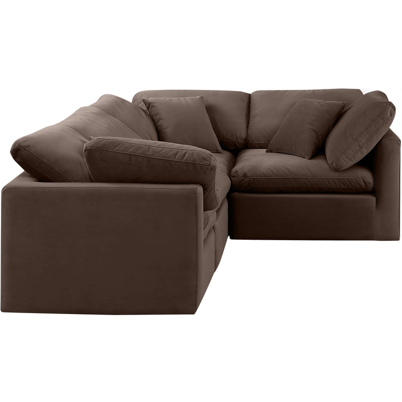 Diamond Modern Furniture Meridian Sectionals Stationary 147Brown-Sec4C IMAGE 4