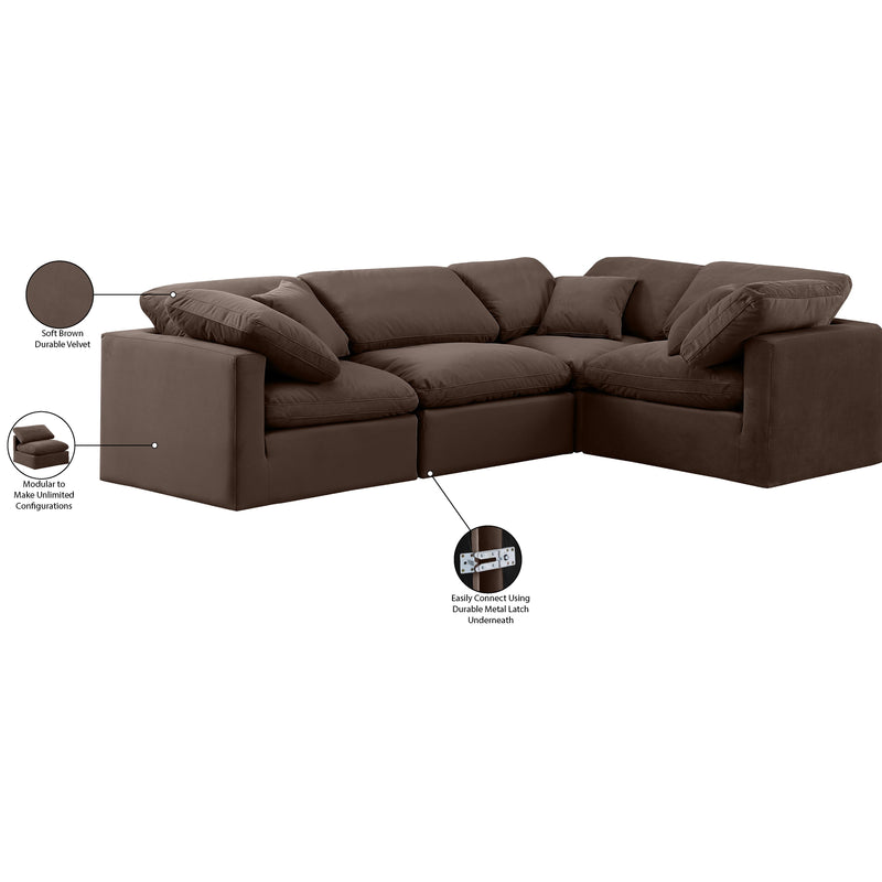 Diamond Modern Furniture Meridian Sectionals Stationary 147Brown-Sec4C IMAGE 9