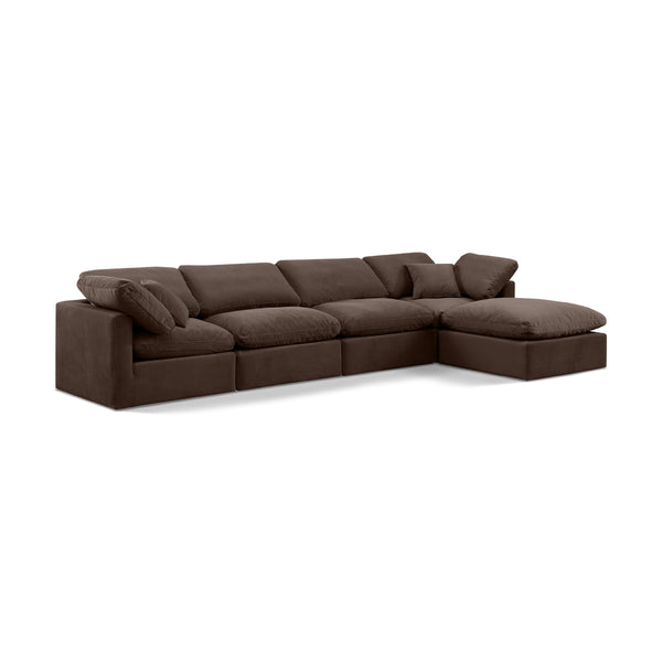 Diamond Modern Furniture Meridian Sectionals Stationary 147Brown-Sec5A IMAGE 1