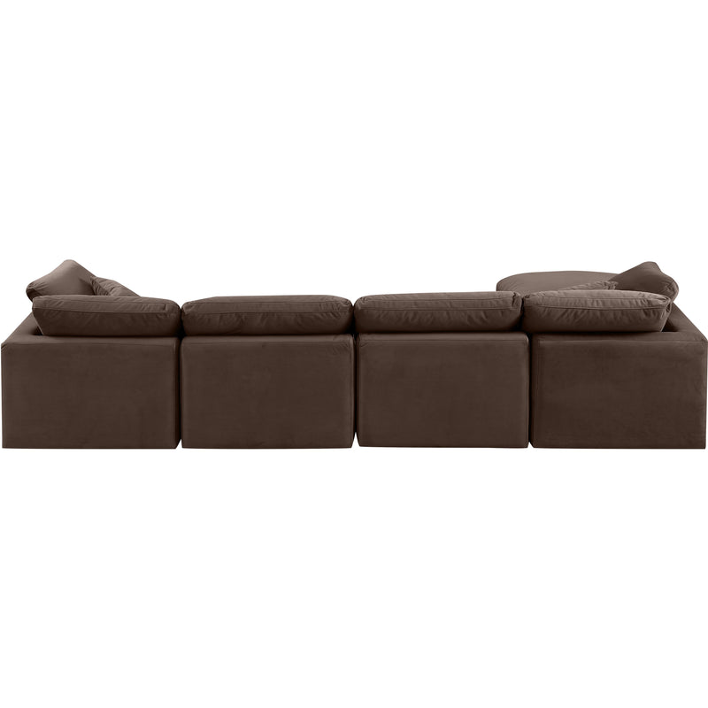 Diamond Modern Furniture Meridian Sectionals Stationary 147Brown-Sec5A IMAGE 3