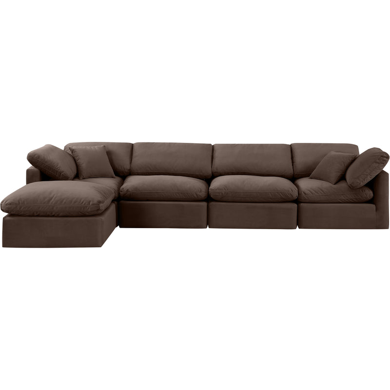 Diamond Modern Furniture Meridian Sectionals Stationary 147Brown-Sec5A IMAGE 4