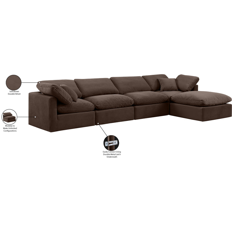 Diamond Modern Furniture Meridian Sectionals Stationary 147Brown-Sec5A IMAGE 8