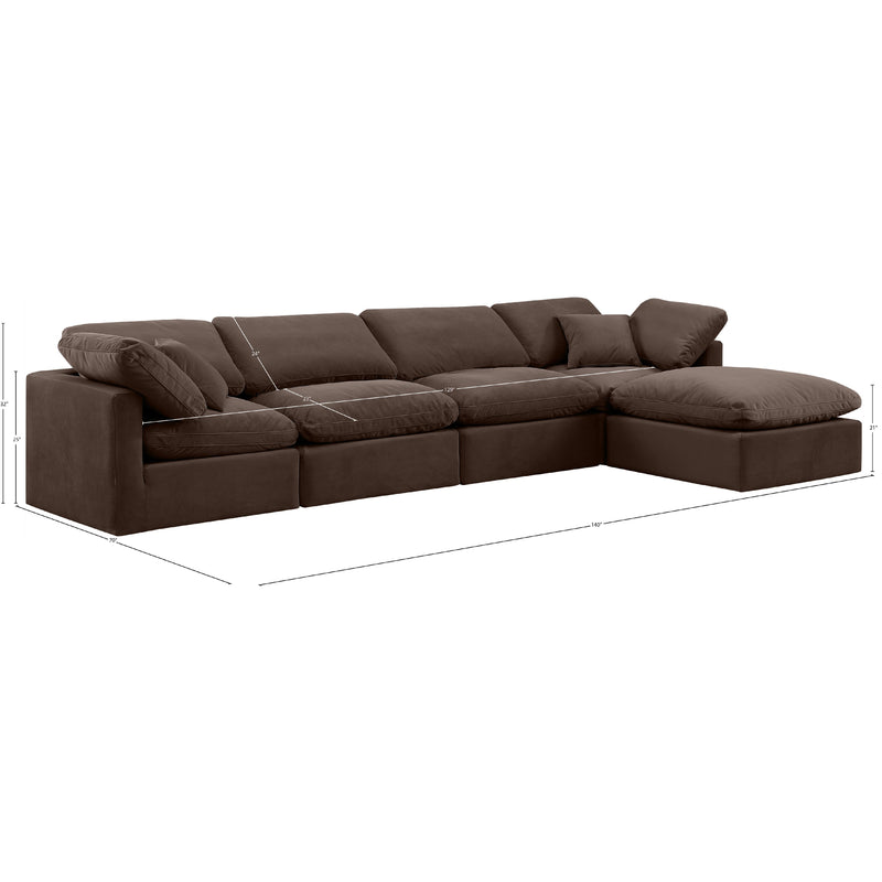 Diamond Modern Furniture Meridian Sectionals Stationary 147Brown-Sec5A IMAGE 9