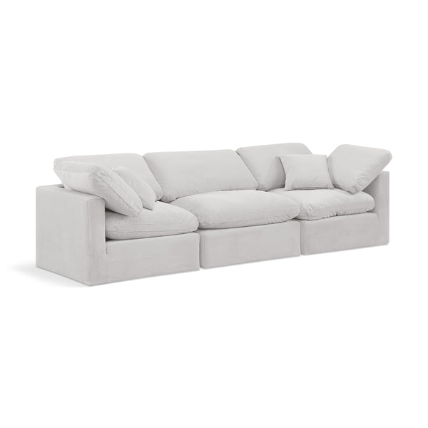 Diamond Modern Furniture Meridian Sofas Stationary 147Cream-S105 IMAGE 1
