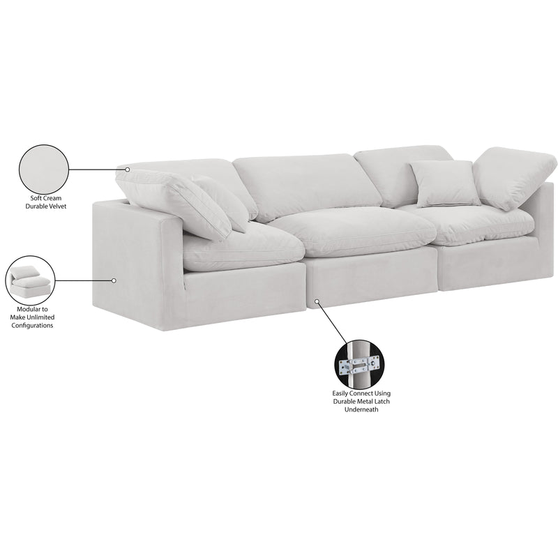 Diamond Modern Furniture Meridian Sofas Stationary 147Cream-S105 IMAGE 8