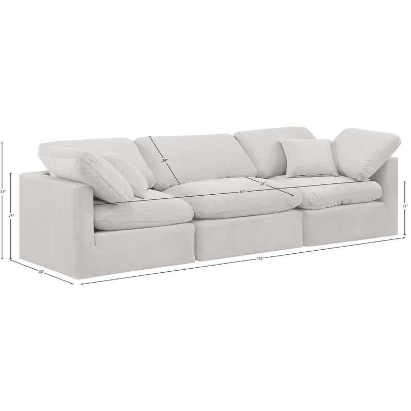 Diamond Modern Furniture Meridian Sofas Stationary 147Cream-S105 IMAGE 9