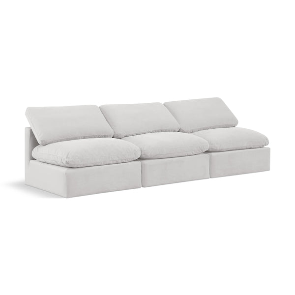 Diamond Modern Furniture Meridian Sofas Stationary 147Cream-S3 IMAGE 1