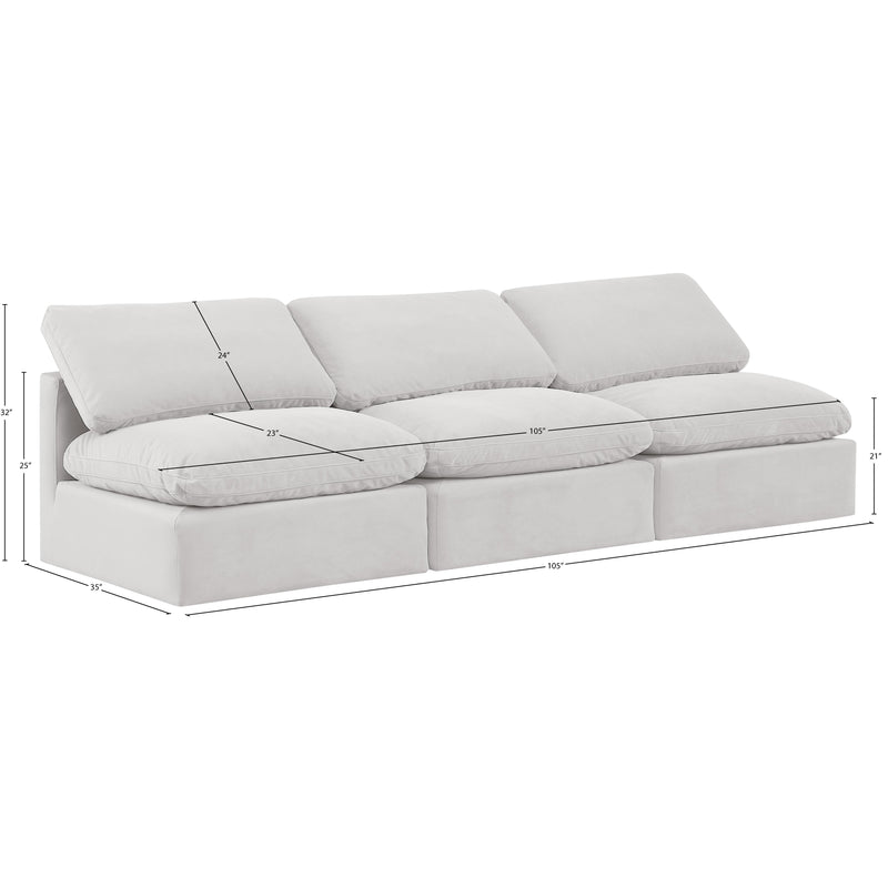 Diamond Modern Furniture Meridian Sofas Stationary 147Cream-S3 IMAGE 8