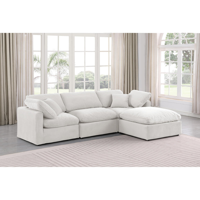 Diamond Modern Furniture Meridian Sectionals Stationary 147Cream-Sec4A IMAGE 2