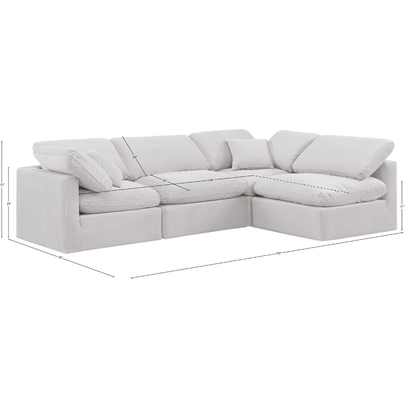 Diamond Modern Furniture Meridian Sectionals Stationary 147Cream-Sec4B IMAGE 10