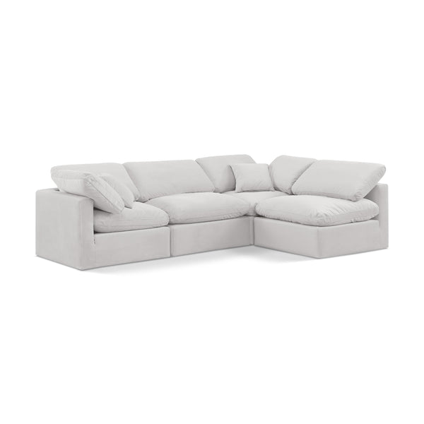 Diamond Modern Furniture Meridian Sectionals Stationary 147Cream-Sec4B IMAGE 1